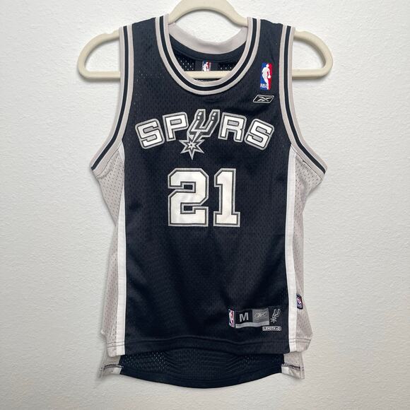 Reebok Other - Y2K Tim Duncan San Antonio Spurs #21 NBA Black Jersey Youth Medium Length +2